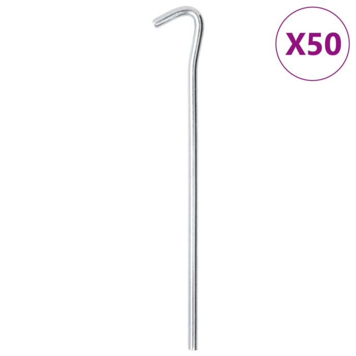 vidaXL Teltplugger 50 stk 23 cm Ø7 mm galvanisert stål