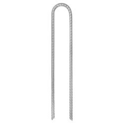 vidaXL Teltplugger 6 stk U-formet 30 cm Ø7 mm galvanisert stål