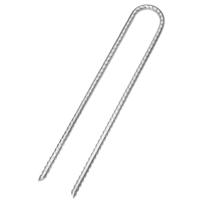 vidaXL Teltplugger 12 stk U-formet 30 cm Ø7 mm galvanisert stål