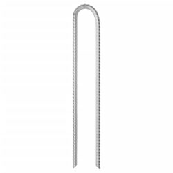 vidaXL Teltplugger 12 stk U-formet 37 cm Ø10 mm galvanisert stål