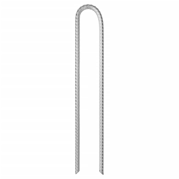 vidaXL Teltplugger 12 stk U-formet 37 cm Ø10 mm galvanisert stål
