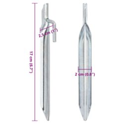 vidaXL Teltplugger 24 stk V-formet 17 cm Ø20 mm galvanisert stål