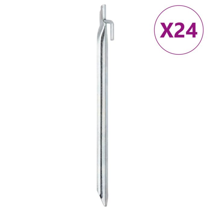 vidaXL Teltplugger 24 stk V-formet 29,5 cm Ø20 mm galvanisert stål