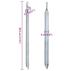 vidaXL Teltplugger 24 stk V-formet 29,5 cm Ø20 mm galvanisert stål