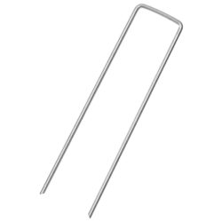 vidaXL Jordplugger U-formet 50 stk 15×3,5 cm galvanisert stål
