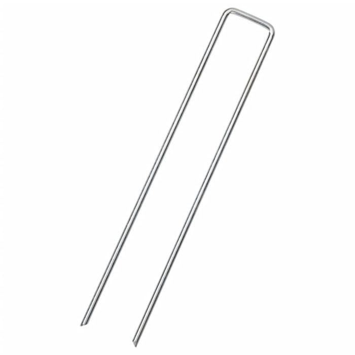 vidaXL Jordplugger U-formet 50 stk 20×4 cm galvanisert stål
