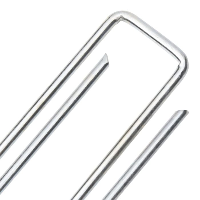vidaXL Jordplugger U-formet 50 stk 20×4 cm galvanisert stål