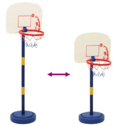 vidaXL Basketballstativ med ball og pumpe justerbar høyde 90/121 cm