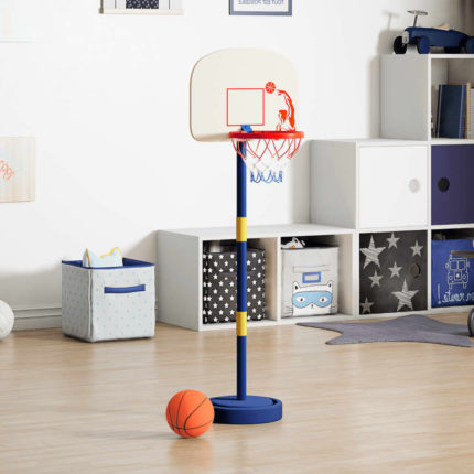 vidaXL Basketballstativ med ball og pumpe justerbar høyde 90/121 cm