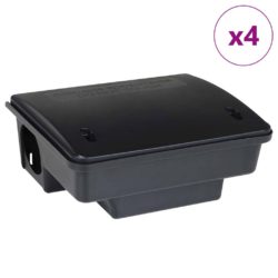 vidaXL Musefeller 4 stk svart 23x19x9,5 cm