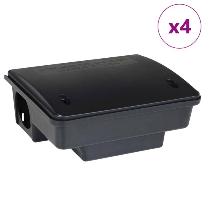 vidaXL Musefeller 4 stk svart 23x19x9,5 cm