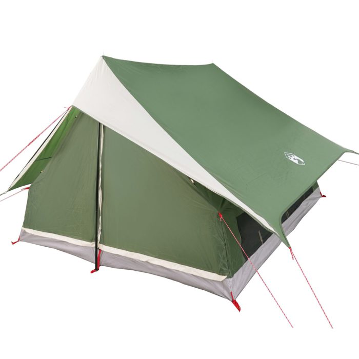 vidaXL 7-personers camping telt Grønn Polyester, Stål 7-personers