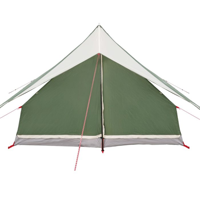 vidaXL 7-personers camping telt Grønn Polyester, Stål 7-personers