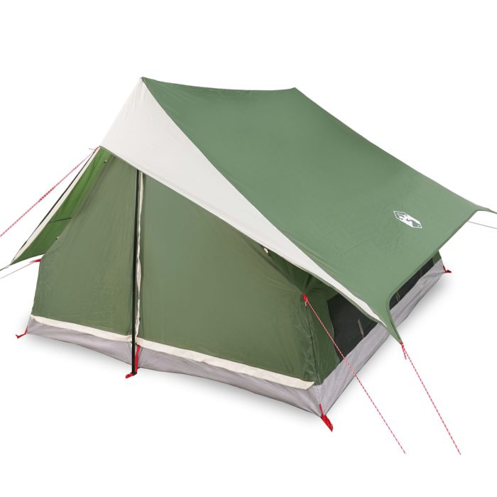 vidaXL 7-personers camping telt Grønn Polyester, Stål 7-personers
