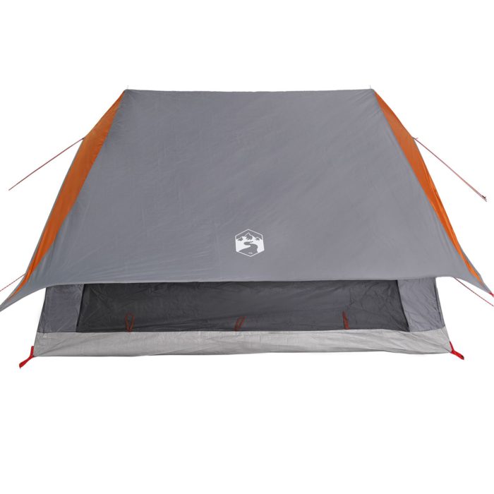 vidaXL Familie Telt 7-Person Grå og Oransje Polyester 7-person