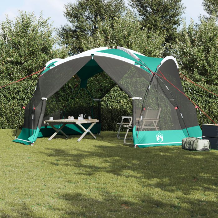 vidaXL Camping Myggnetting med Dører Grønn for 4 Personer Vanntett
