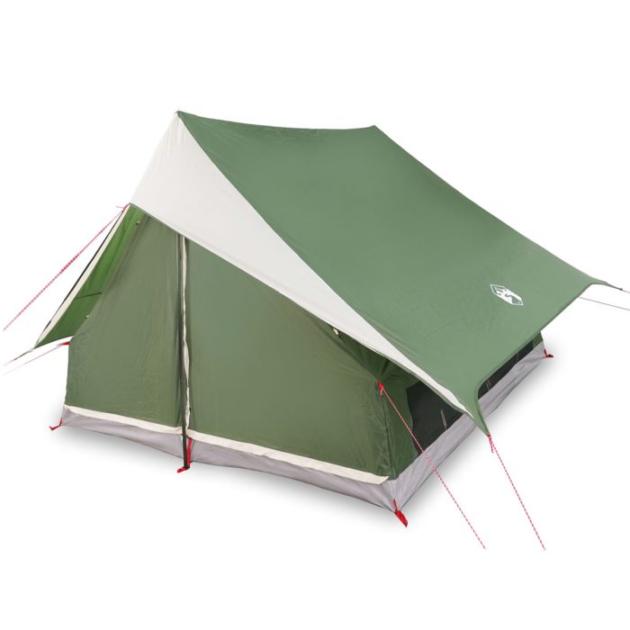 vidaXL Camping telt 5-personer Grønn Polyester Sammenleggbart