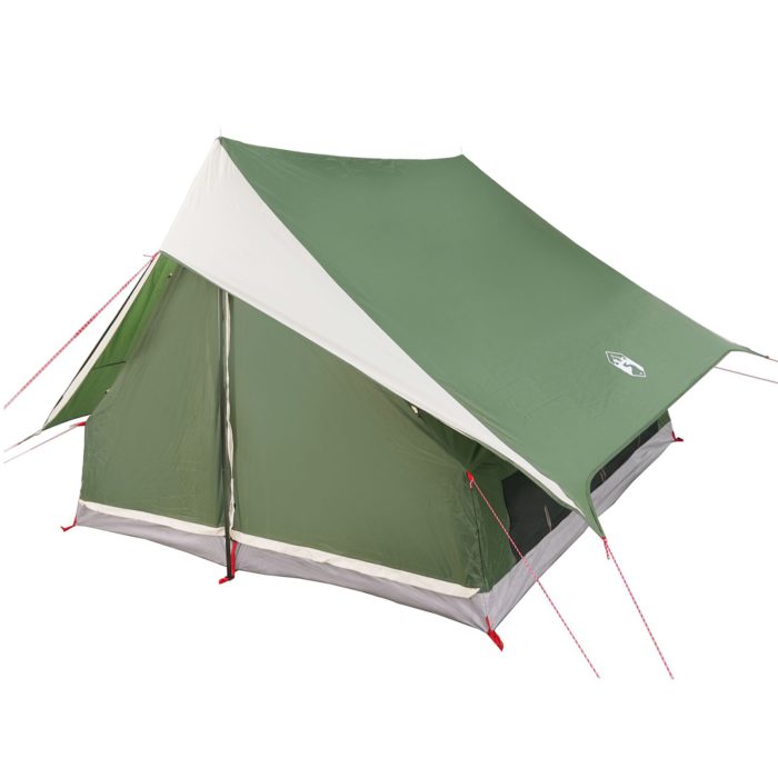 vidaXL Camping telt 5-personer Grønn Polyester Sammenleggbart
