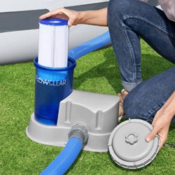 Bestway Gjennomsiktig patronfilterpumpe Flowclear