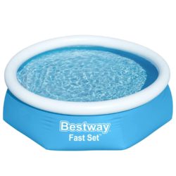 Bestway Oppblåsbart svømmebasseng Fast Set rundt 244×66 cm 57265