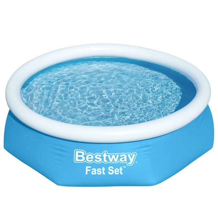 Bestway Oppblåsbart svømmebasseng Fast Set rundt 244×66 cm 57265