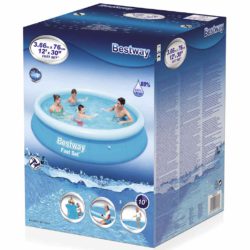 Bestway Oppblåsbart svømmebasseng Fast Set rundt 366×76 cm 57273
