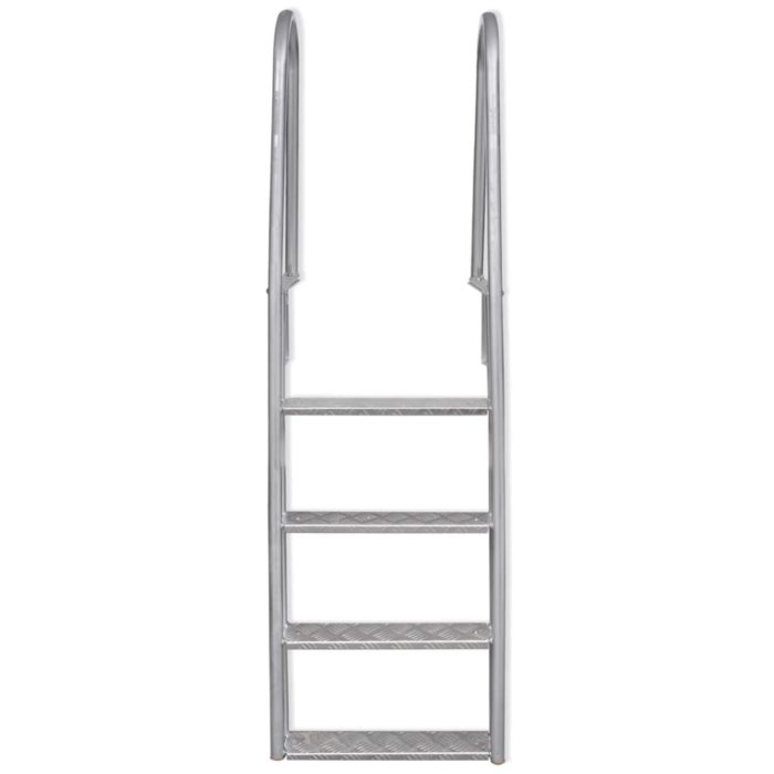 vidaXL 4-stegs brygge-/bassengstige aluminium 167 cm