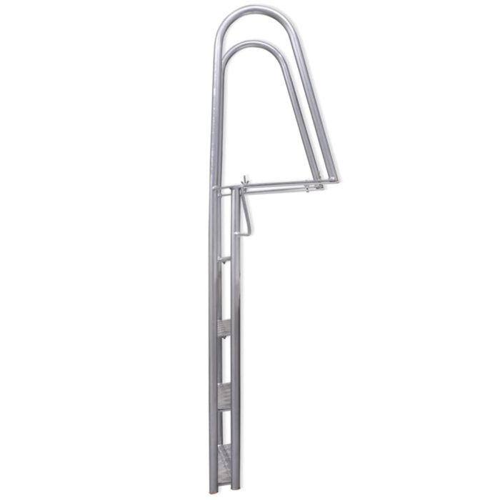 vidaXL 4-stegs brygge-/bassengstige aluminium 167 cm