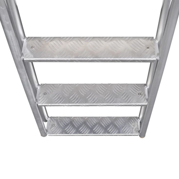 vidaXL 4-stegs brygge-/bassengstige aluminium 167 cm
