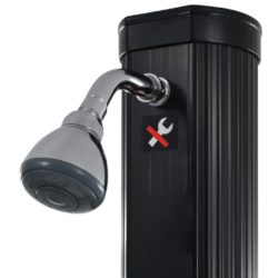vidaXL Sammenleggbar soldusj svart 214 cm 23 L
