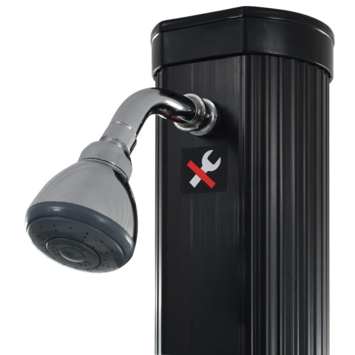 vidaXL Sammenleggbar soldusj svart 214 cm 23 L