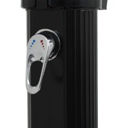 vidaXL Sammenleggbar soldusj svart 214 cm 23 L