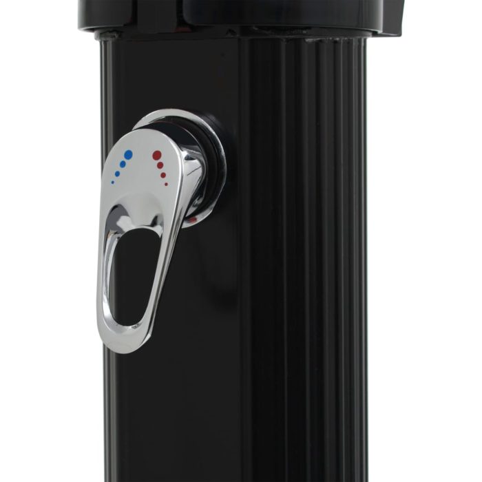 vidaXL Sammenleggbar soldusj svart 214 cm 23 L