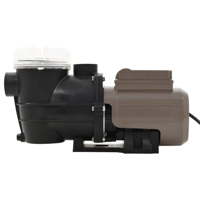 vidaXL Bassengpumpe med tidsur svart 0,25 HP 8000 L/t