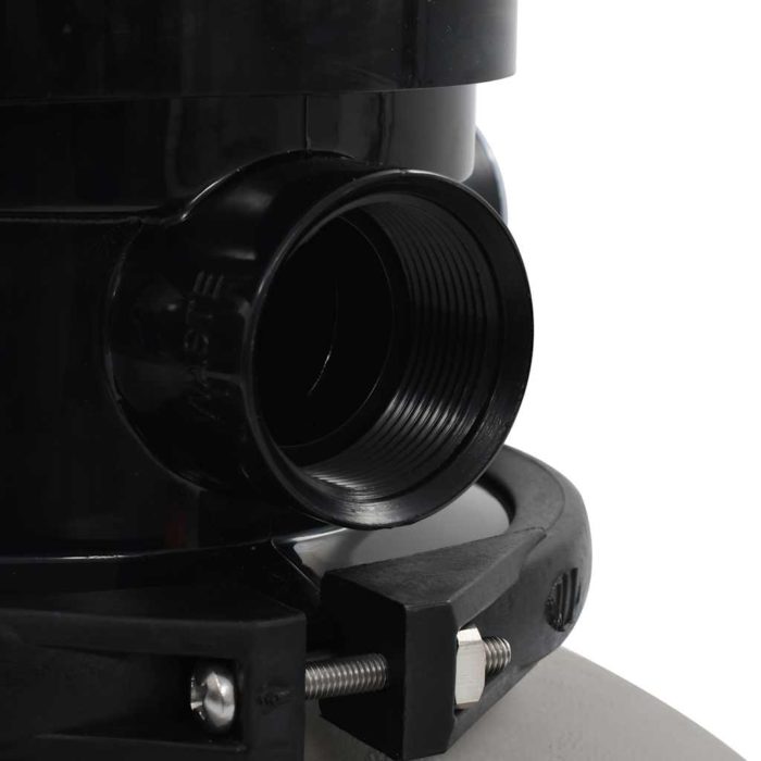 vidaXL Basseng sandfilter med 4 stillinger ventil grå 350 mm