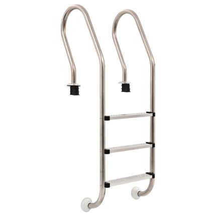vidaXL Bassengstige 3 trinn rustfritt stål 340 120 cm