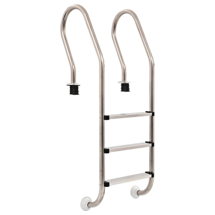 vidaXL Bassengstige 3 trinn rustfritt stål 340 120 cm