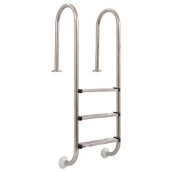 vidaXL Bassengstige 3 trinn rustfritt stål 304 120 cm