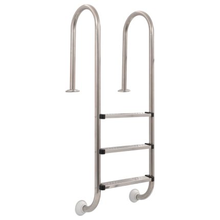 vidaXL Bassengstige 3 trinn rustfritt stål 304 120 cm