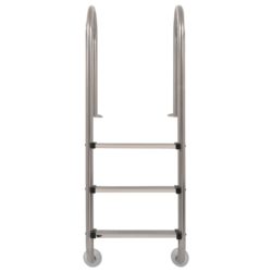 vidaXL Bassengstige 3 trinn rustfritt stål 304 120 cm