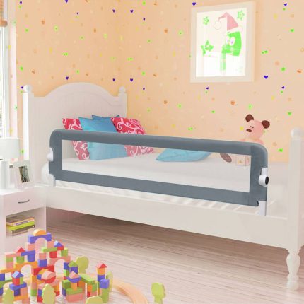 vidaXL Sengehest småbarn grå 150×42 cm polyester