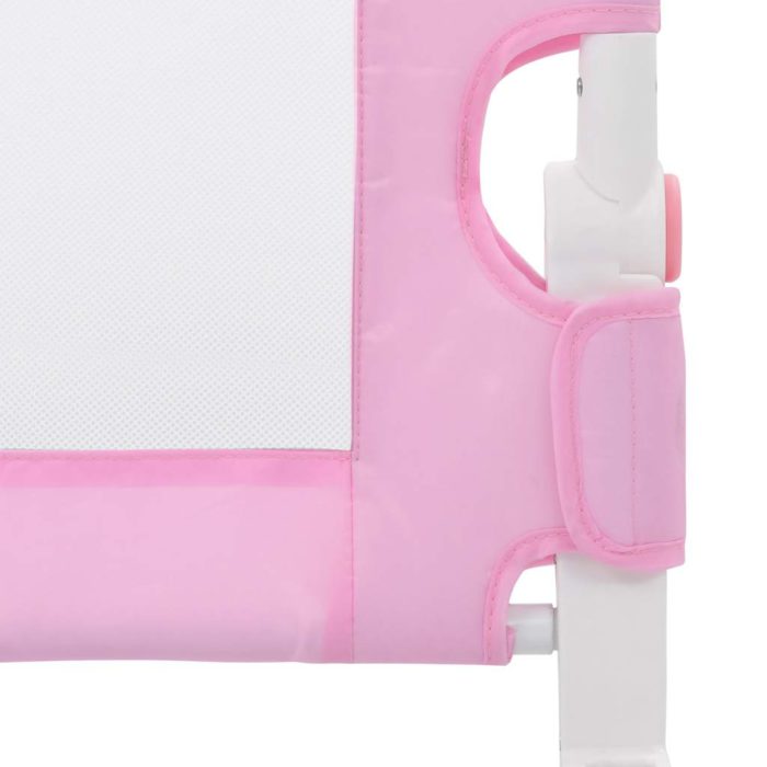 vidaXL Sengehest småbarn rosa 120×42 cm polyester