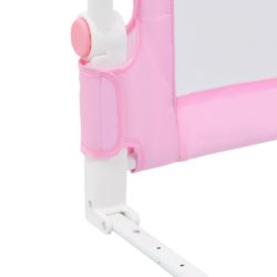 vidaXL Sengehest småbarn rosa 120×42 cm polyester