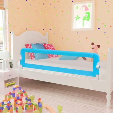 vidaXL Sengehest småbarn blå 120×42 cm polyester