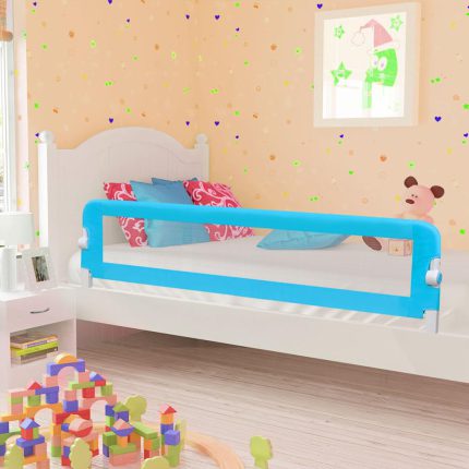 vidaXL Sengehest småbarn blå 180×42 cm polyester