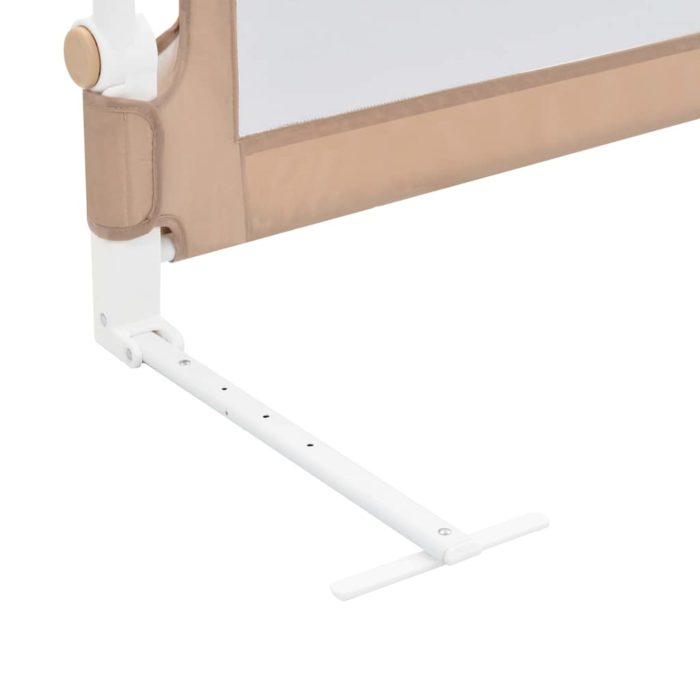 vidaXL Sengehest småbarn gråbrun 120×42 cm polyester