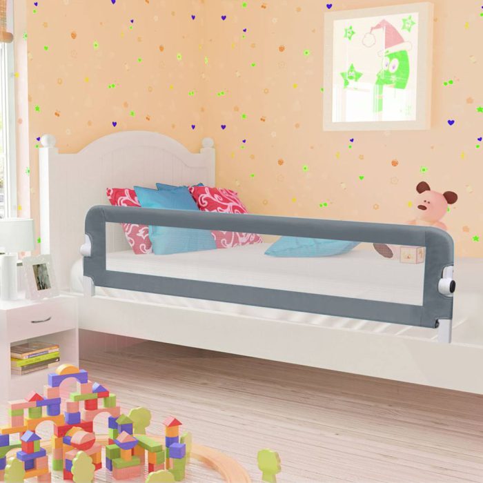 vidaXL Sengehest småbarn grå 180×42 cm polyester
