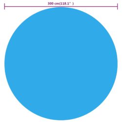 vidaXL Flytende solarduk PE 300 cm blå