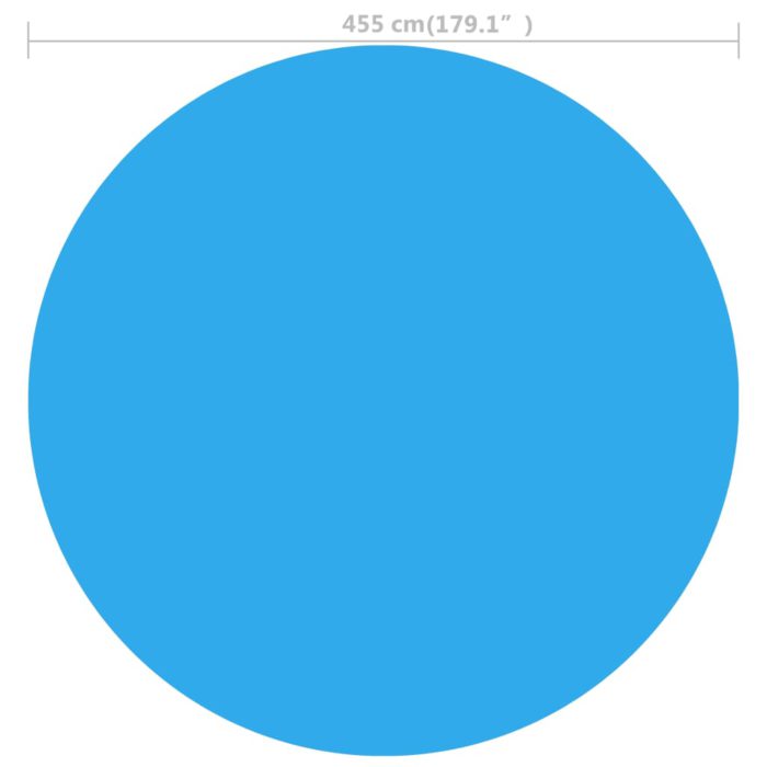 vidaXL Flytende solarduk PE 455 cm blå
