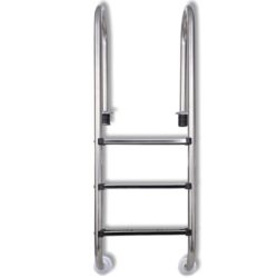 vidaXL Bassengstige 3 trinn rustfritt stål 304 120 cm